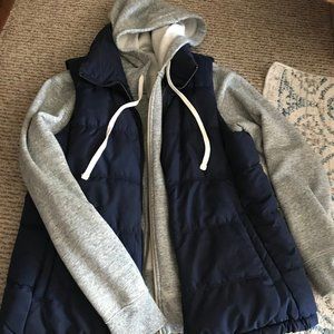 Old Navy Gray Hooded Sweatshirt & VEST size Large